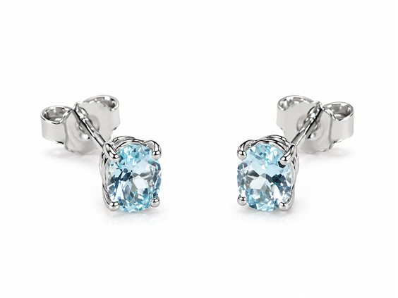 Pendientes Idee Preziose dal 1987 Mujer in Oro blanco Acquamarina 0.69 Ct IP.OK18B/3A - IP.OK18B/3A